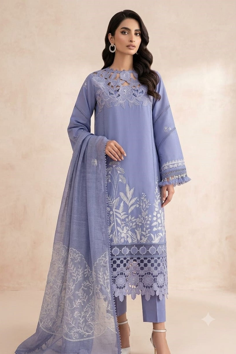 Parishay Shangrila Unstitched Luxury Embroidered Lawn 3pc