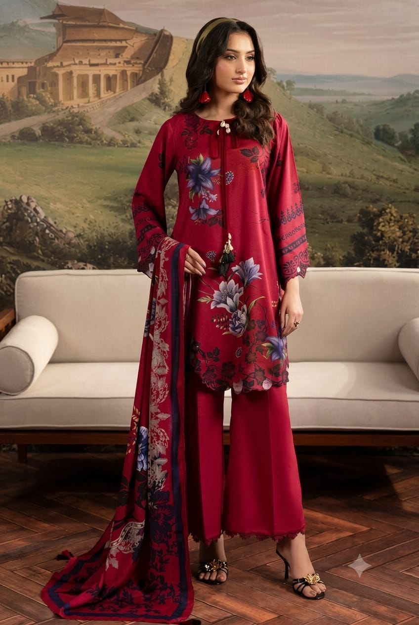 Paltar Unstitched Printed Linen 3 Pc