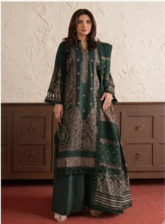 Johra (Poshak) Embroidered Lawn With Jacquard Lawn Dupatta 3Pc