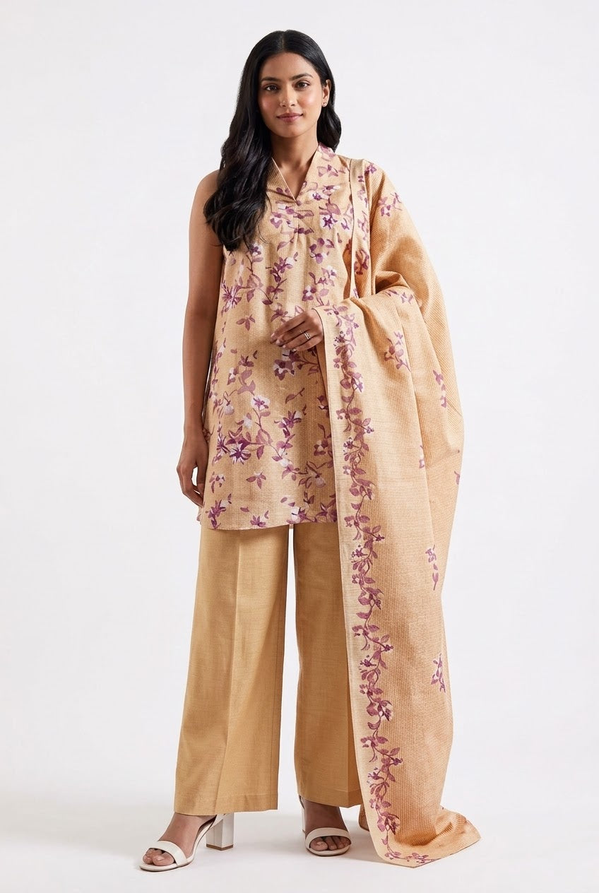 Saya Unstitched Khadar 3pc