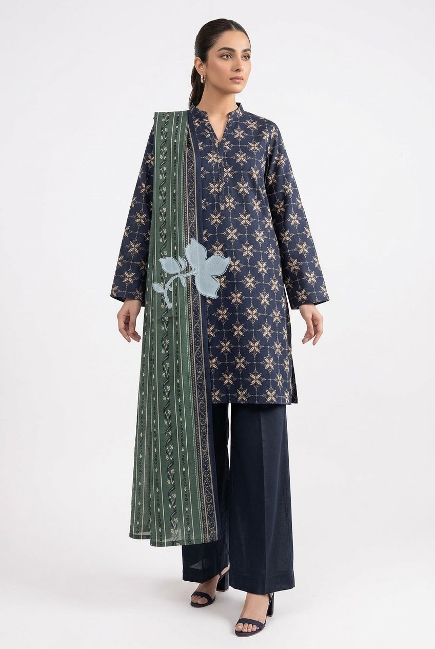 Saya Unstitched Khadar 3pc