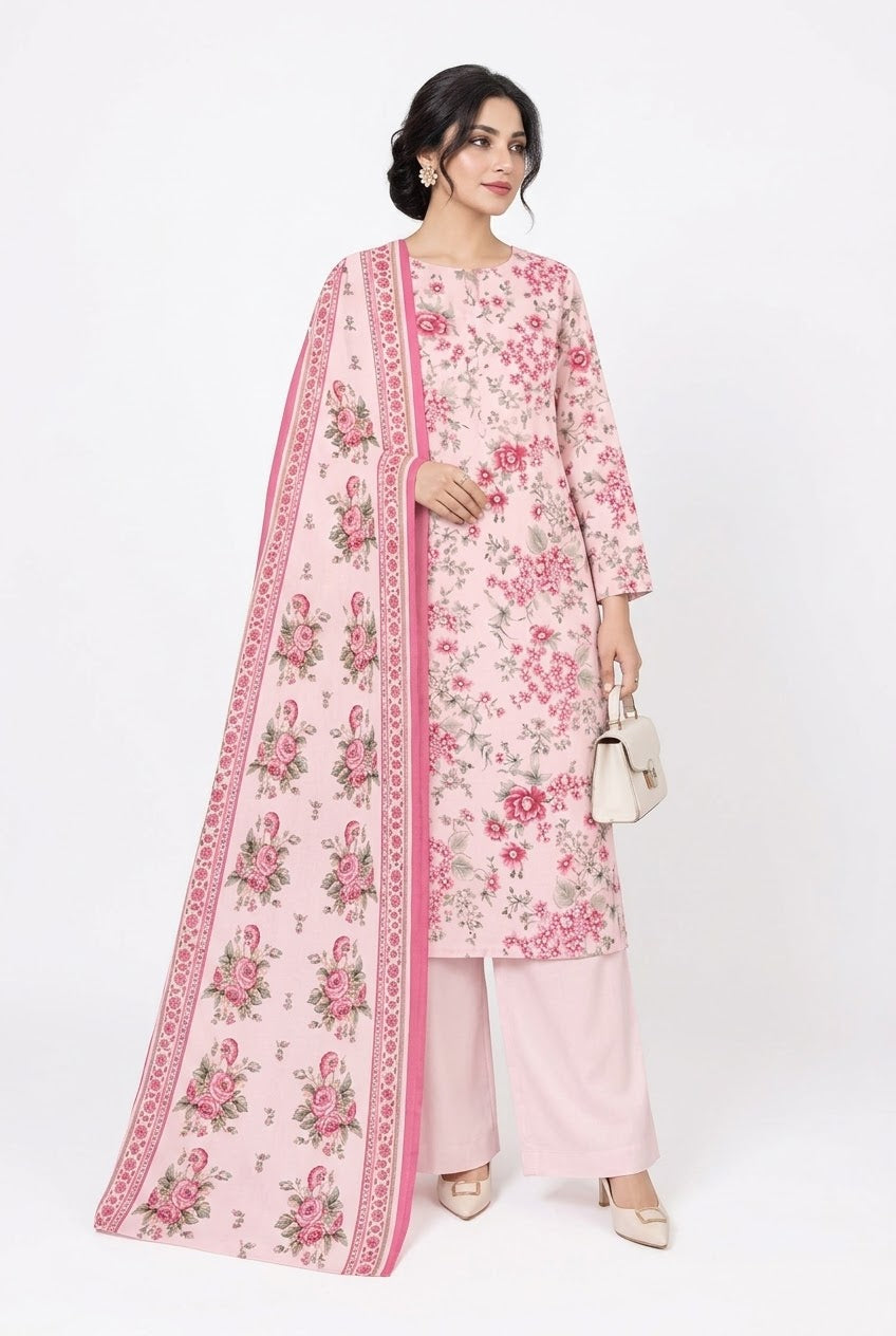 Bareeze Unstitched Khaddar 3Pc