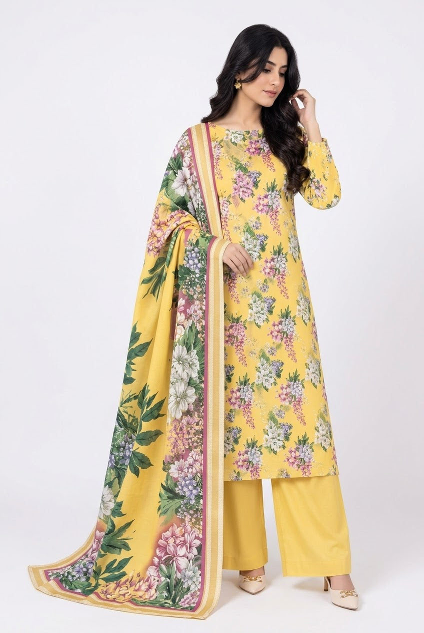 Breeze Unstitched Khaddar 3Pc