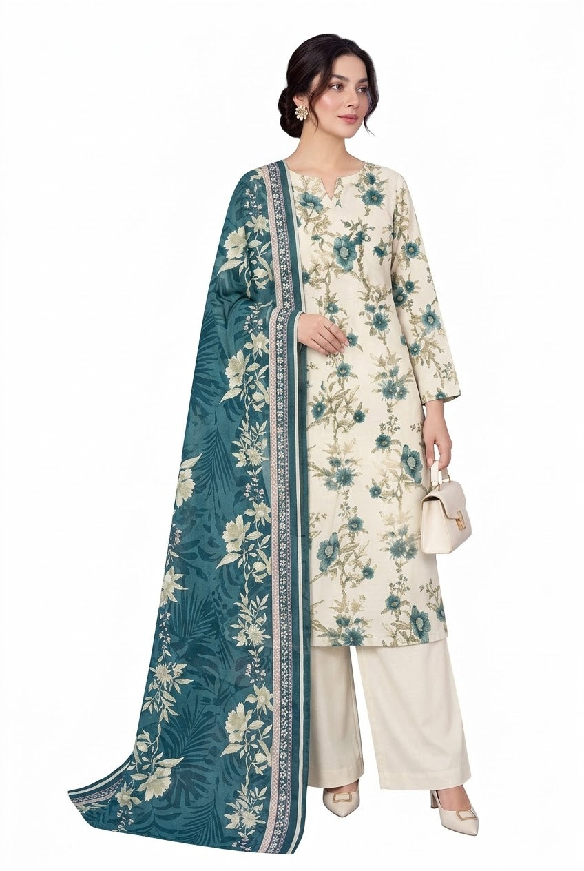 Breeze Unstitched Khaddar 3Pc