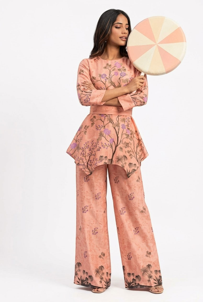 ZESH Winter Essentials Printed Silk Unstitched 2Pc