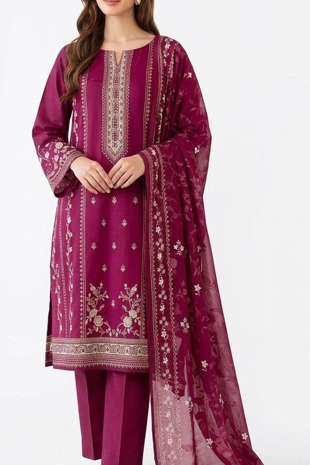 Rangreza Unstitched Printed Viscose Linen 3Pc