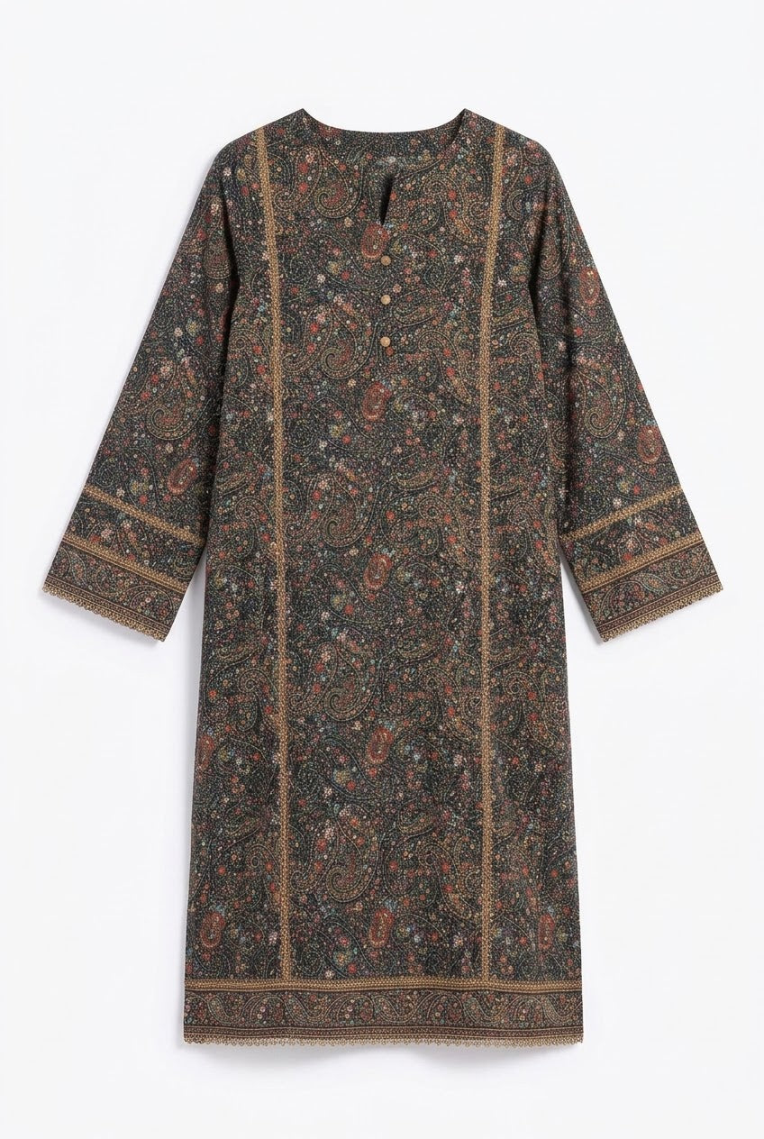 NISHAT STITCHED SHIRT KHADDAR (SIZE M+L)