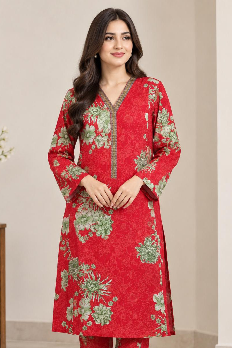 NISHAT STITCHED LINEN LONG SHIRT