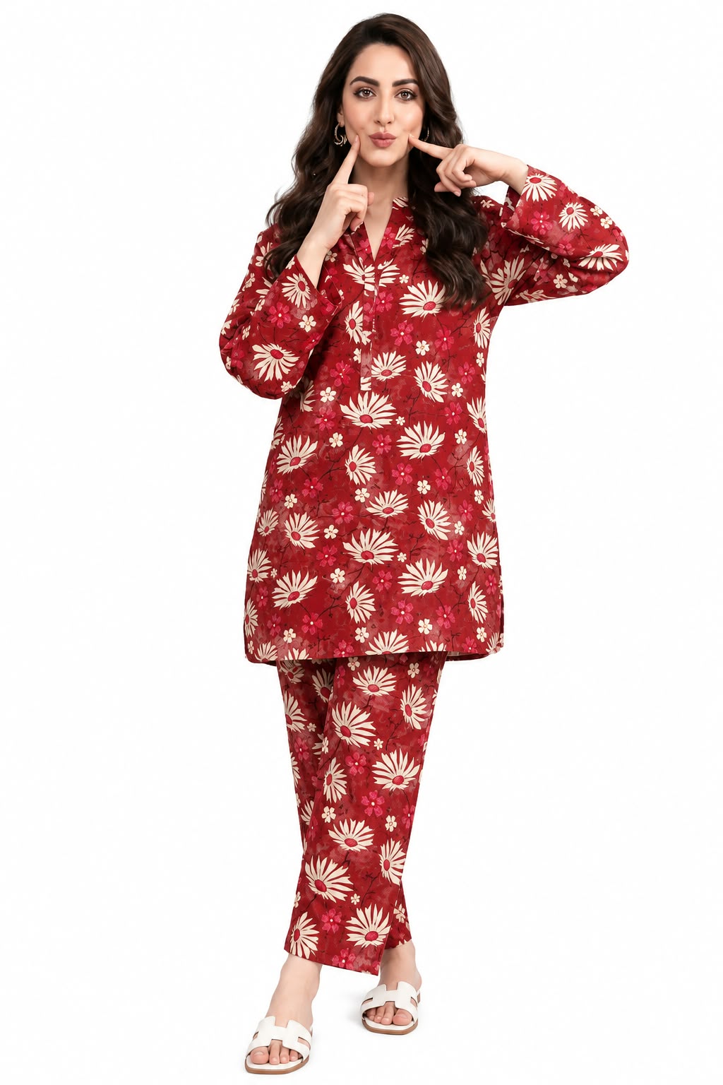 Raabi Unstitched Printed Linen Allover 2Pc