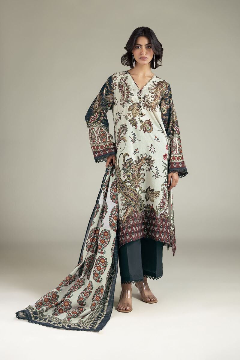 Khaadi Unstitched Linen 3Pc