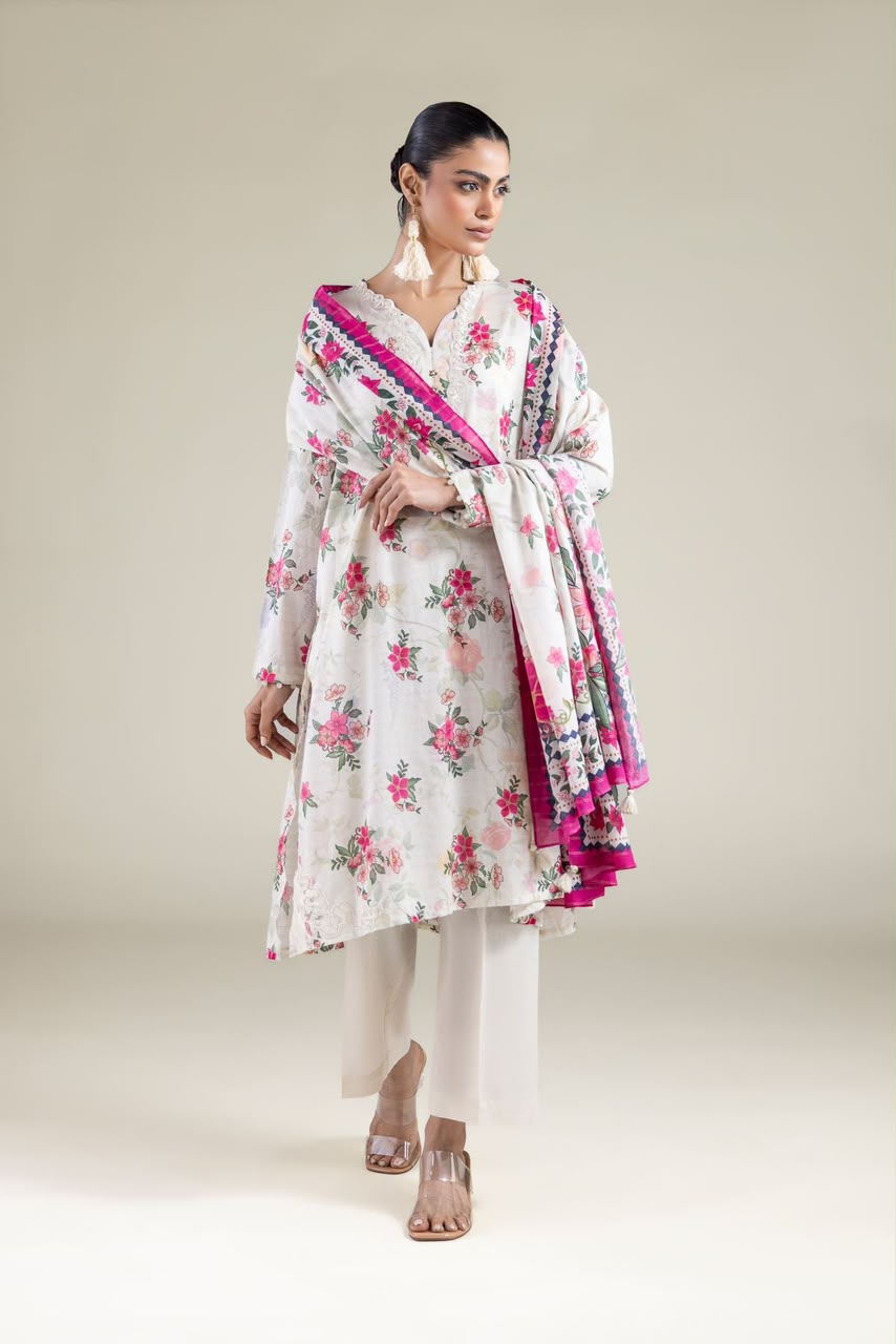 Khaadi Unstitched Linen 3Pc