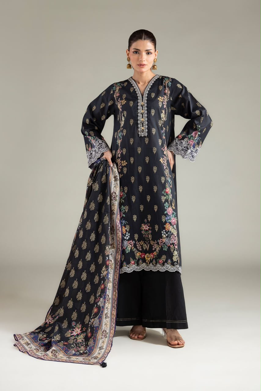 Khaadi Unstitched Linen 3Pc