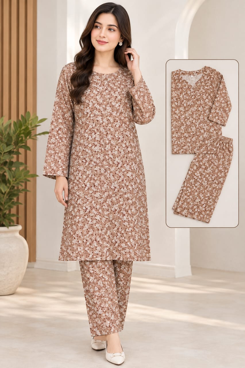 Mix Brand Stitched Khaddar Allover 2Pc