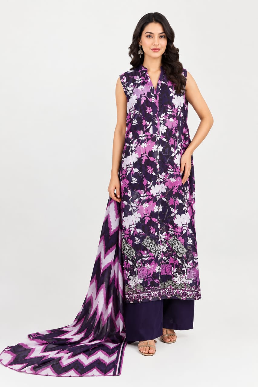 Bareeze Unstitched Embroidered Khaddar 3Pc