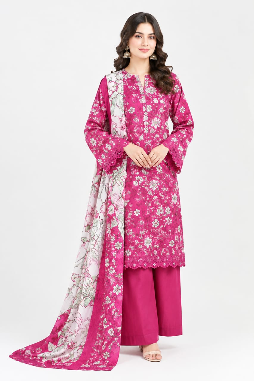 Bareeze Unstitched Embroidered Khaddar 3Pc