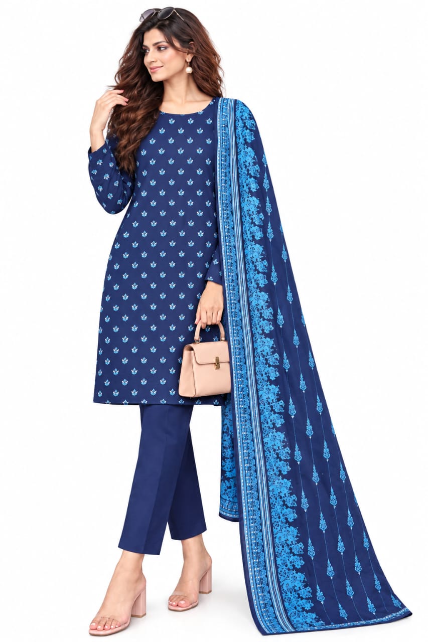 Zainab Chottani unstitched printed khaddar 3pc