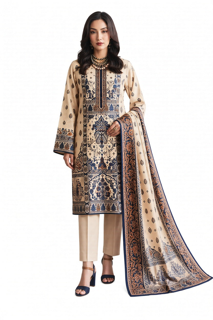 MANEEHA UNSTITCHED LUXURY KHADDAR 3PC