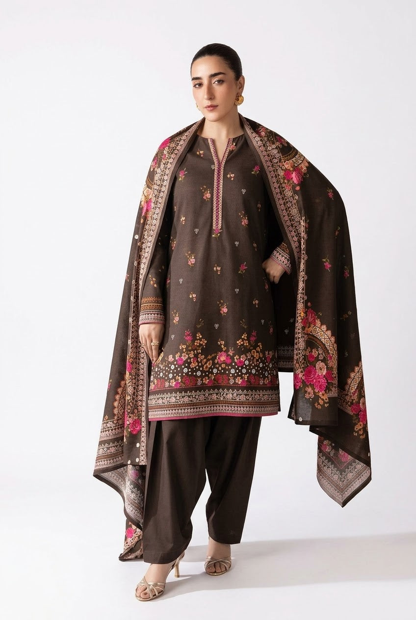 RAABI (Vol.4) Unstitched Printed Khaddar 3Pc