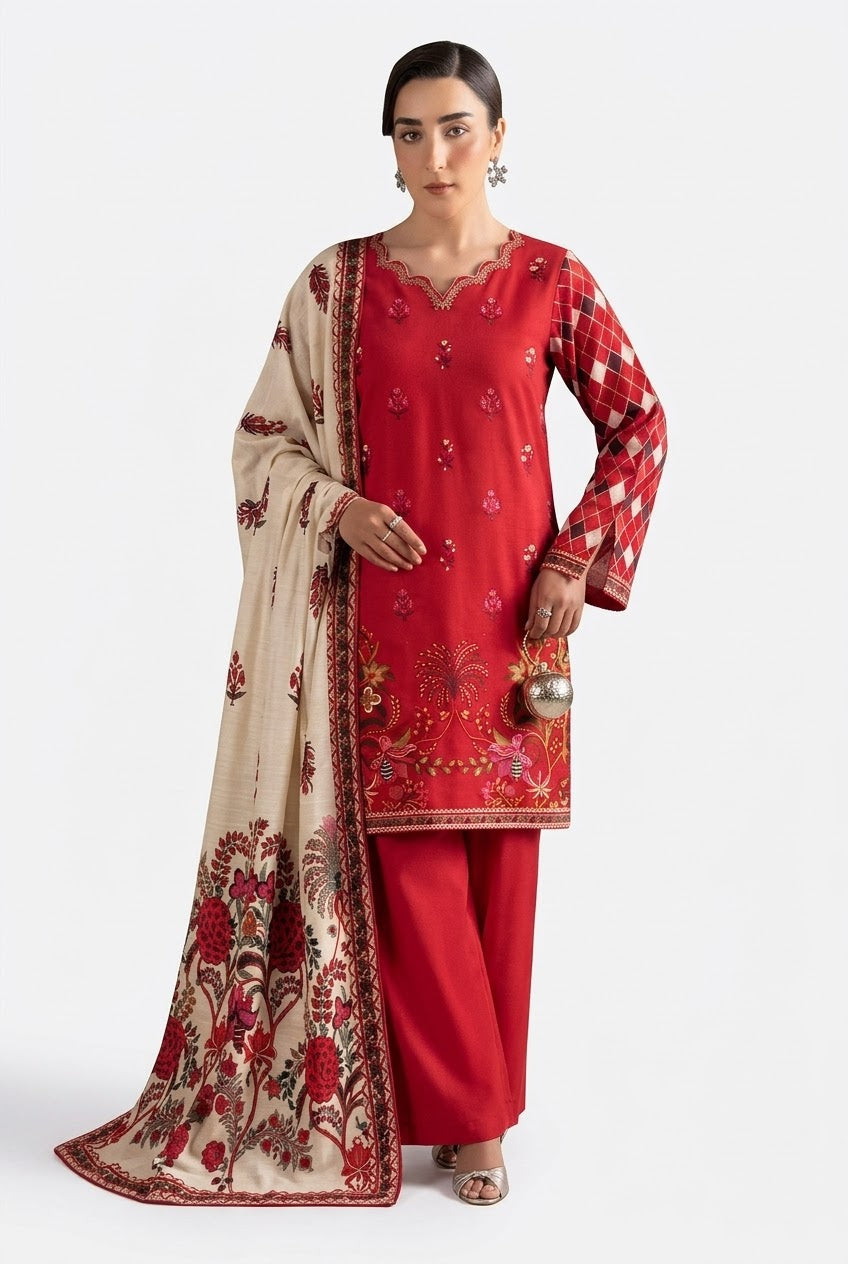 RAABI (Vol.4) Unstitched Printed Khaddar 3Pc