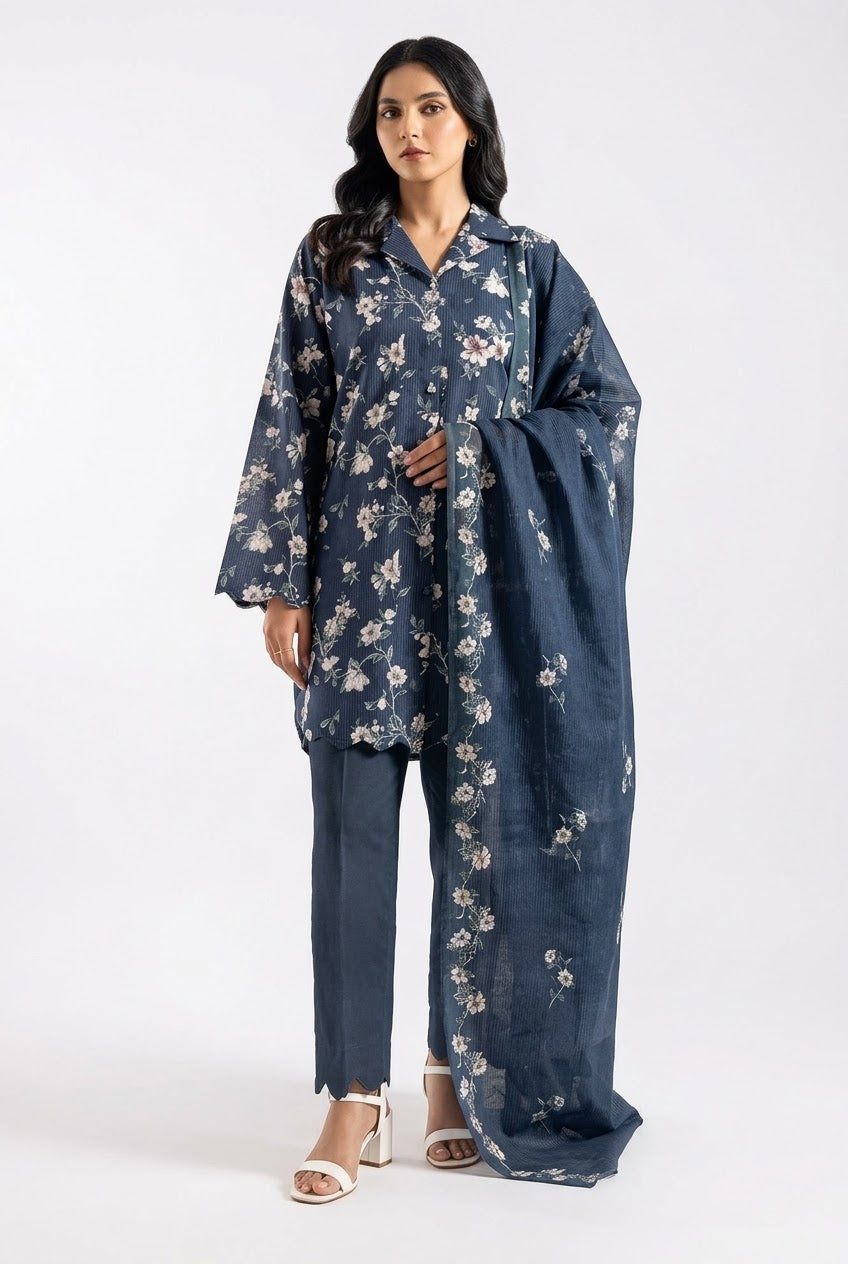 Saya Unstitched Khadar 3pc