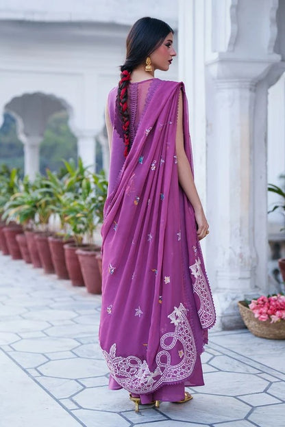 Mahnur Gul Unstitched Luxury Embroidered Lawn 3pc