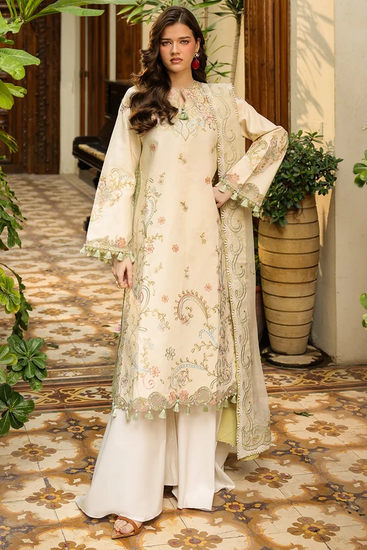Mahnur Shanaya Unstitched Luxury Embroidered Lawn 3pc