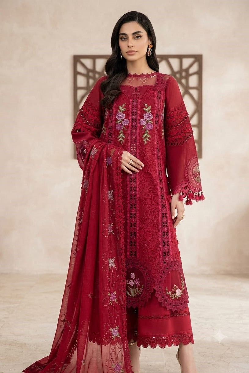 Parishay Shangrila Unstitched Luxury Embroidered Lawn 3pc