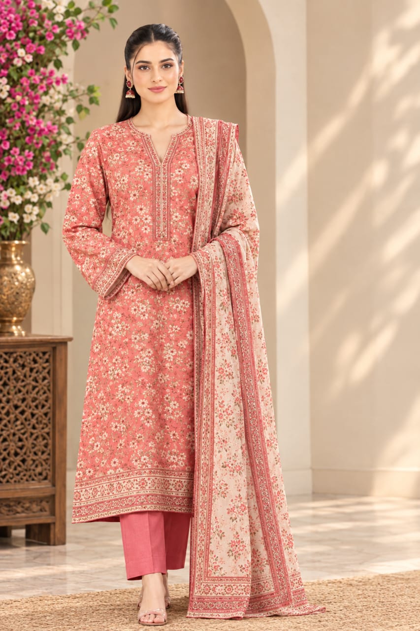 Gull Ahmed Unstitched Printed Viscose 3pc