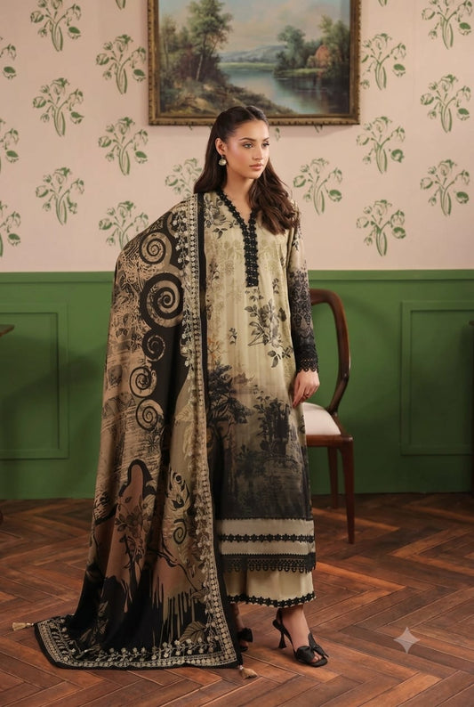 Paltar Unstitched Printed Linen 3 Pc