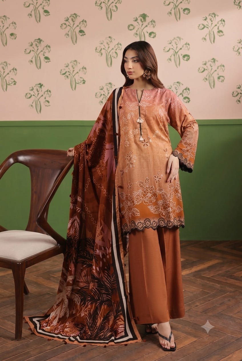 Paltar Unstitched Printed Linen 3 Pc