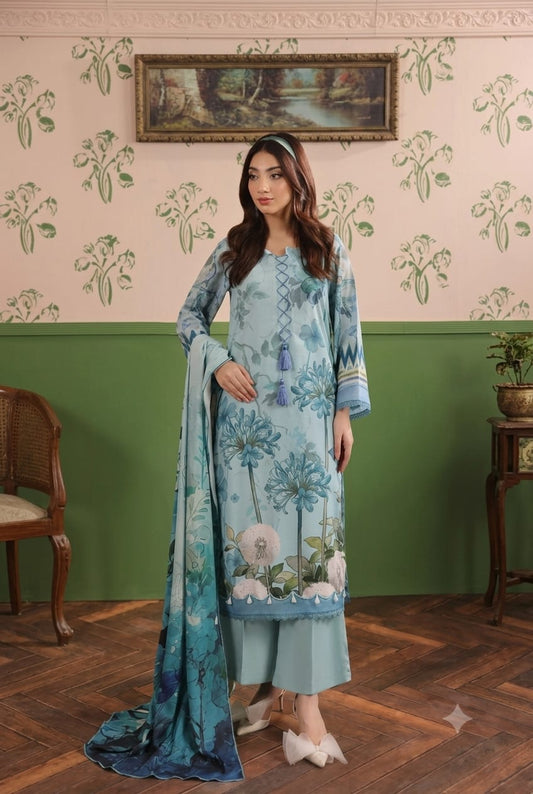 Paltar Unstitched Printed Linen 3 Pc