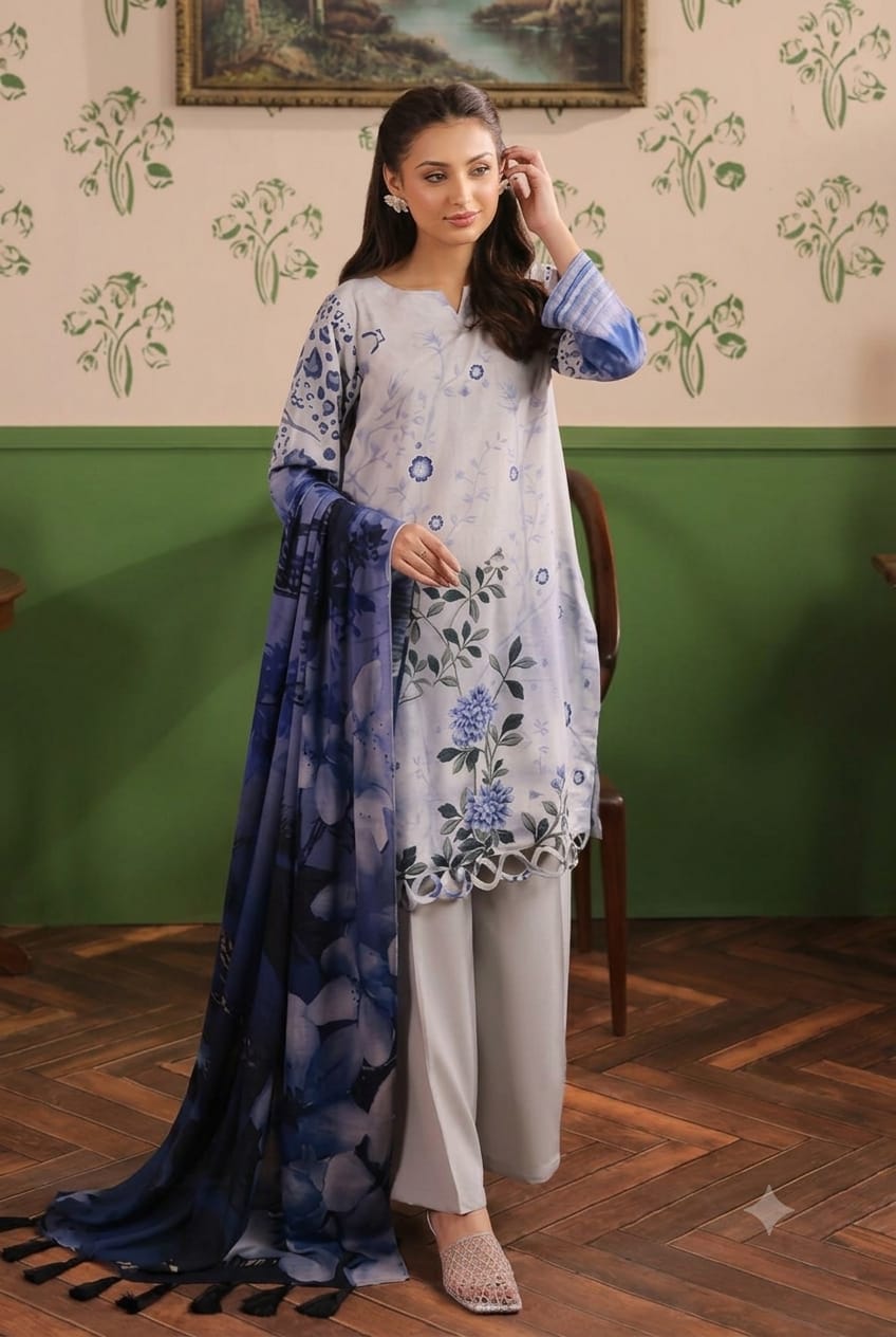 Paltar Unstitched Printed Linen 3 Pc