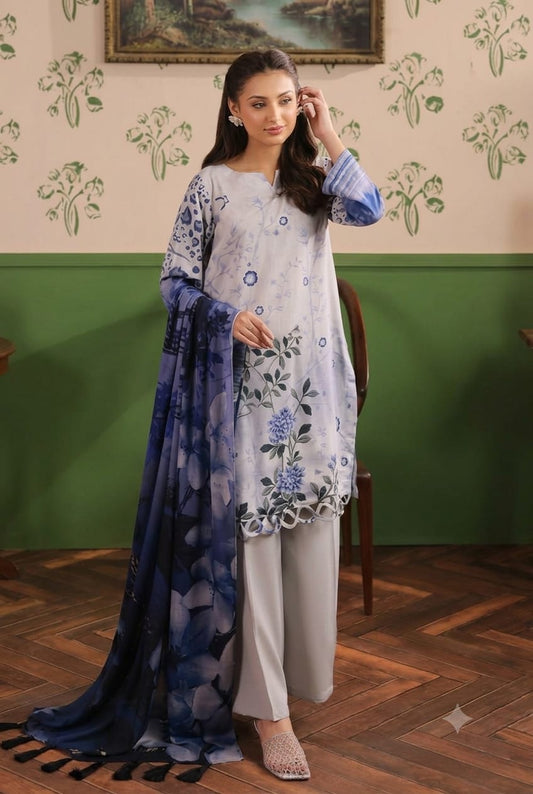 Paltar Unstitched Printed Linen 3 Pc
