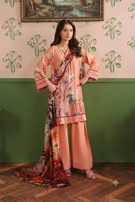 Paltar Unstitched Printed Linen 3 Pc