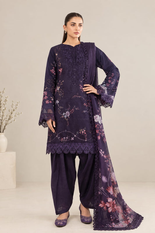 Maria.B Unstitched Printed Linen 3 Pc