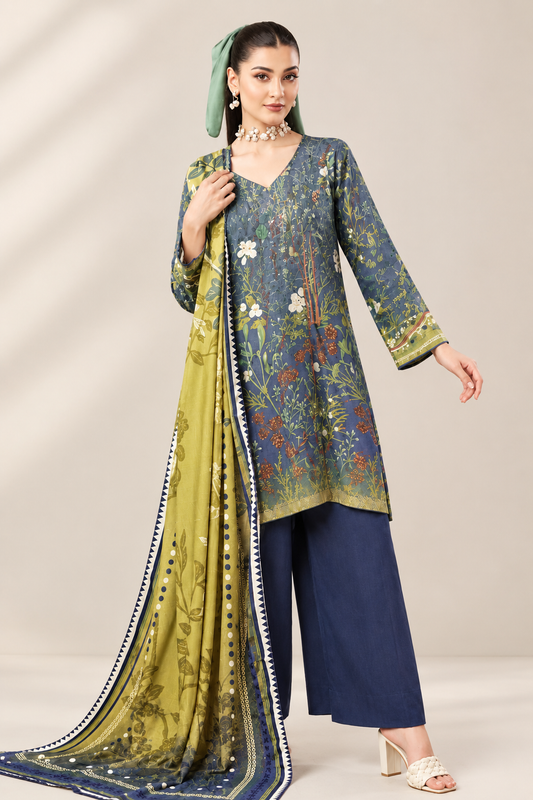 Paltar Unstitched Printed Linen 3 Pc