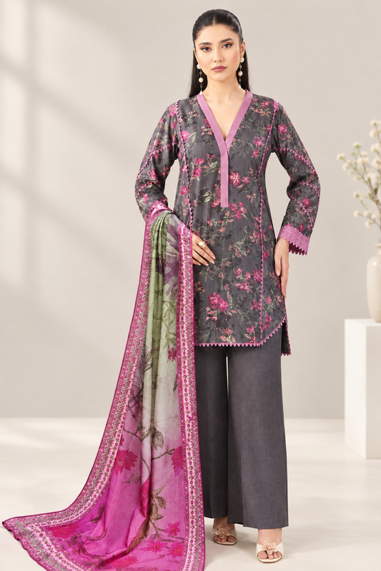 Paltar Unstitched Printed Linen 3 Pc
