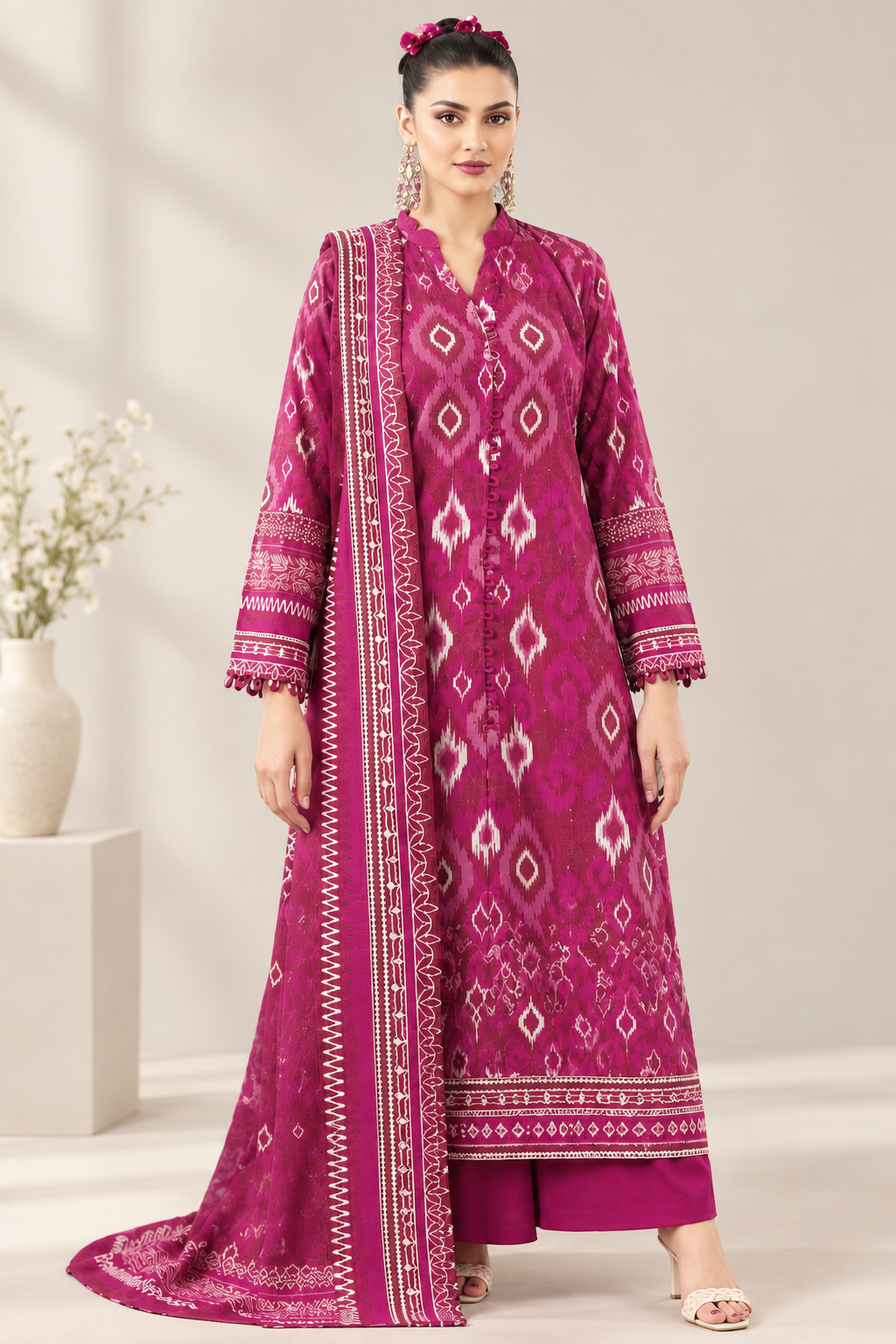Paltar Unstitched Printed Linen 3 Pc
