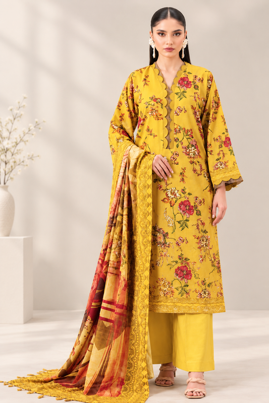 Paltar Unstitched Printed Linen 3 Pc