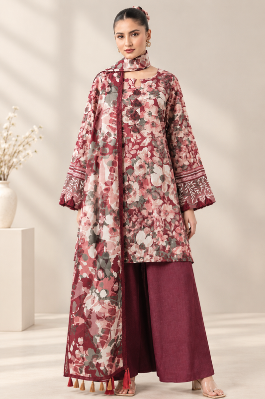 Paltar Unstitched Printed Linen 3 Pc