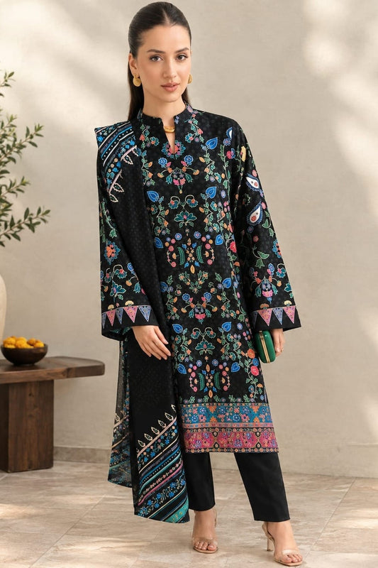 Raiha Unstitched Printed Linen 3 Pc