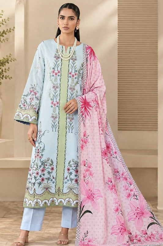 Raiha Unstitched Printed Linen 3 Pc