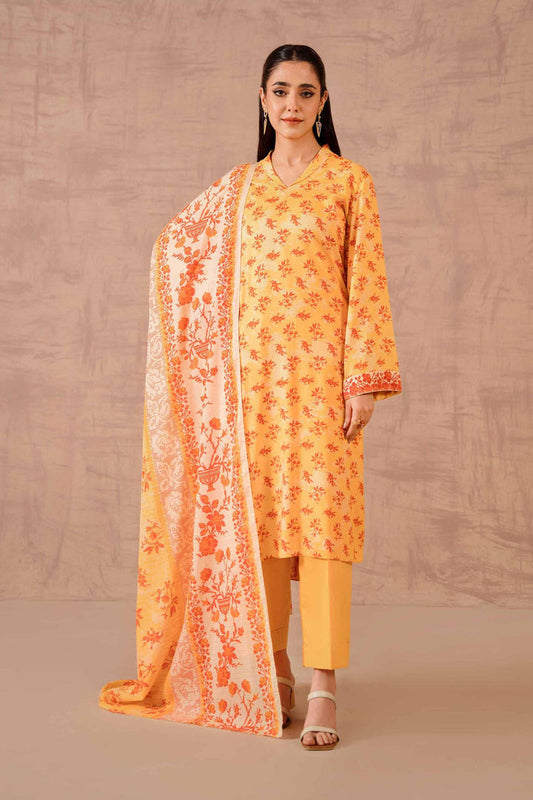 Nishat Unstitched Printed Lawn 3pc