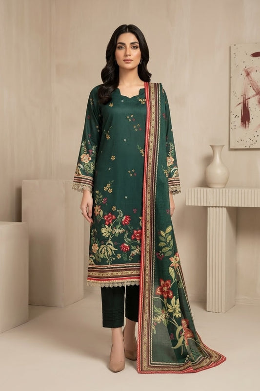 Zirwa Unstitched Printed Lawn 3pc