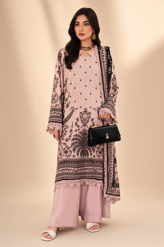 Rabbi Unstitched Printed Linen 3pc