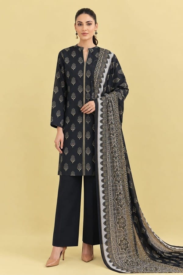Nishat Unstitched Printed Lawn 3pc