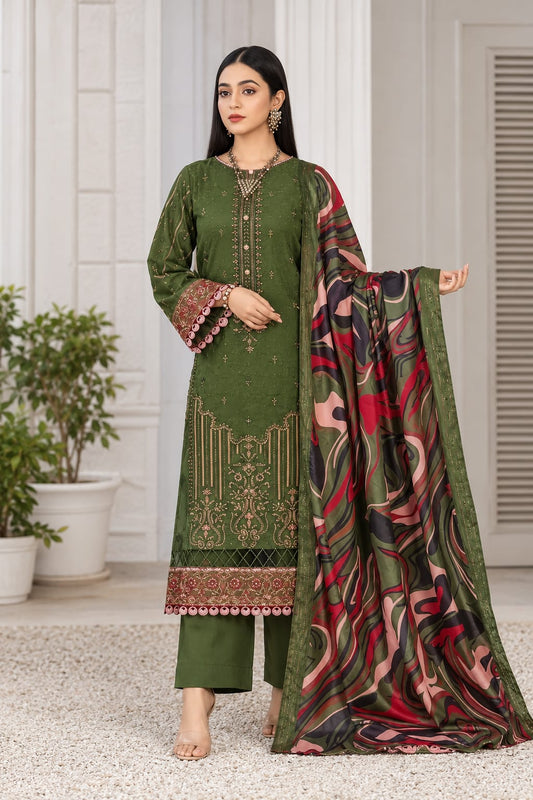 Maya By Wania Resham Karandi Embroidered Shirt With Fancy Duppata