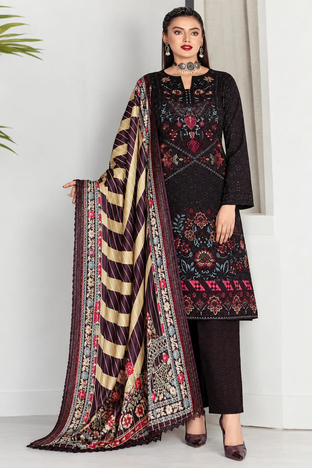 Noor E Nazar By Wania Vol 2 Viscose Silk Embroidered 3 Pc