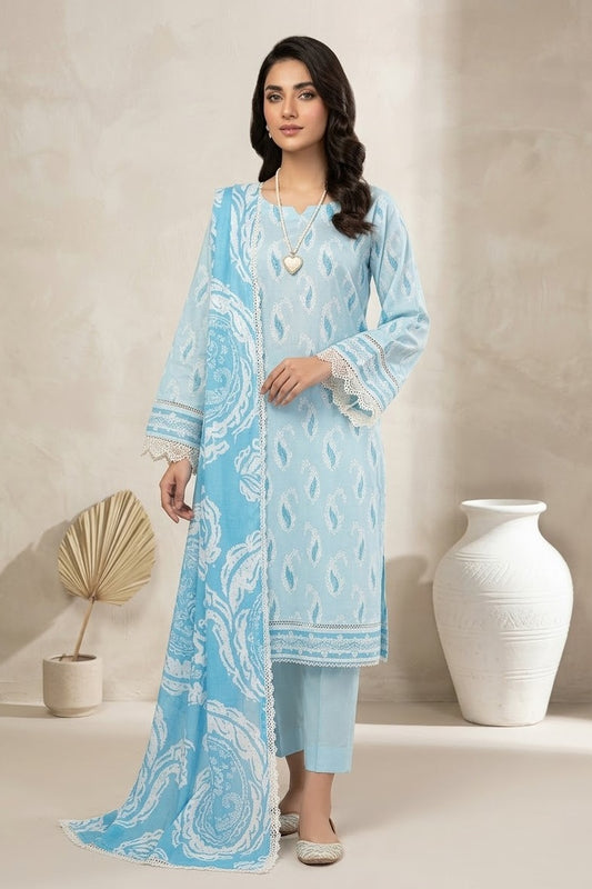 Zirwa Unstitched Printed Lawn 3pc