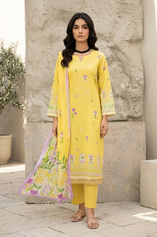 Zirwa Unstitched Printed Lawn 3pc